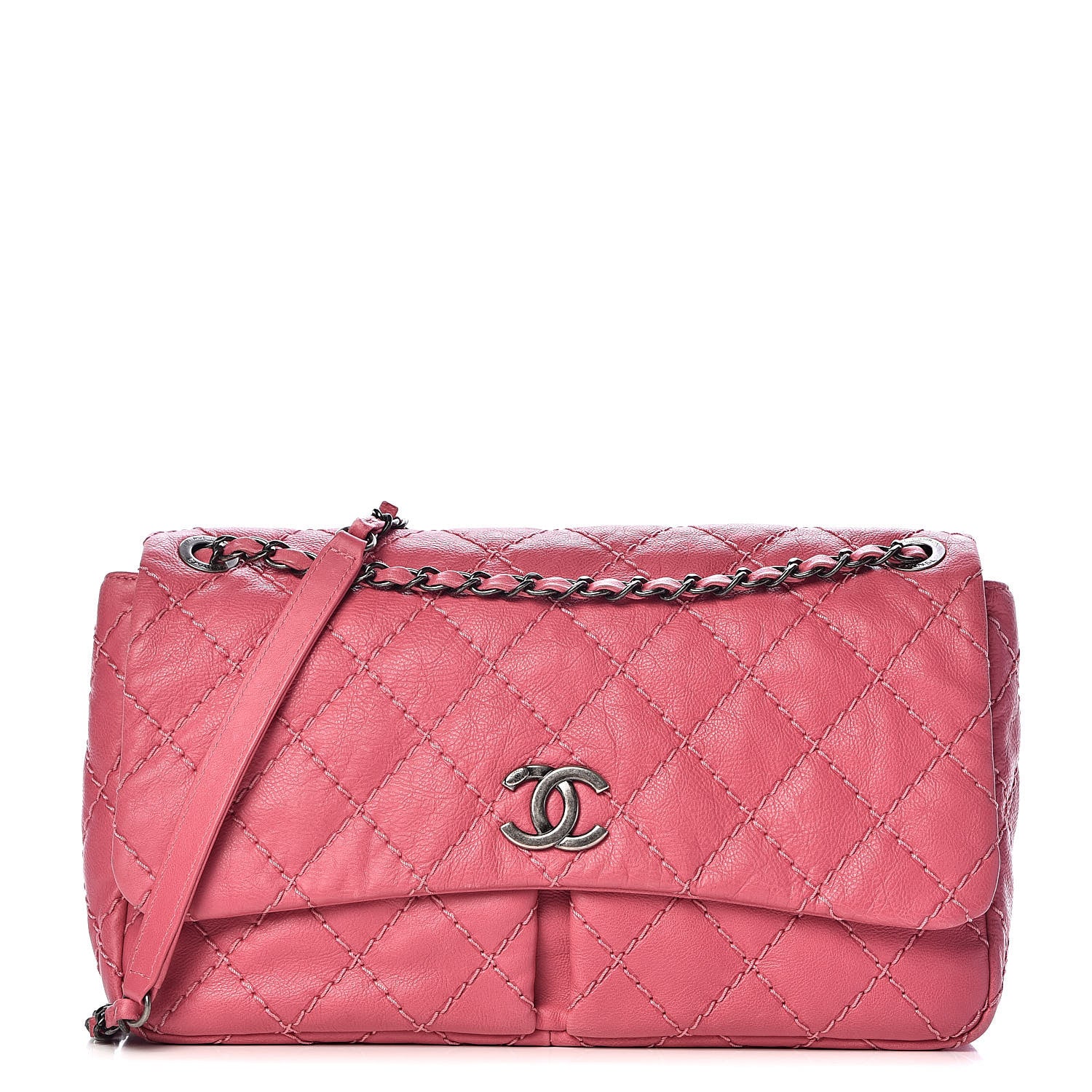Chanel Calfskin Ultimate Stitch Flap Pink 1 of 10
