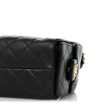 Chanel Caviar Quilted Mini Chanel 25 Handbag Black 10 of 12
