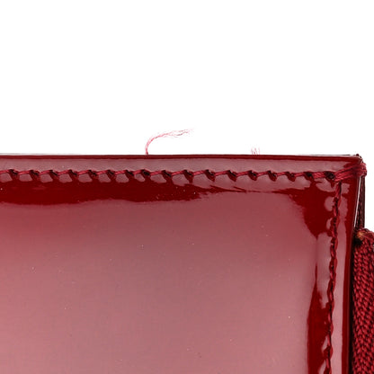 Christian Dior Patent Cannage Lady Dior Chain Wallet Rouge Ceris 14 of 15