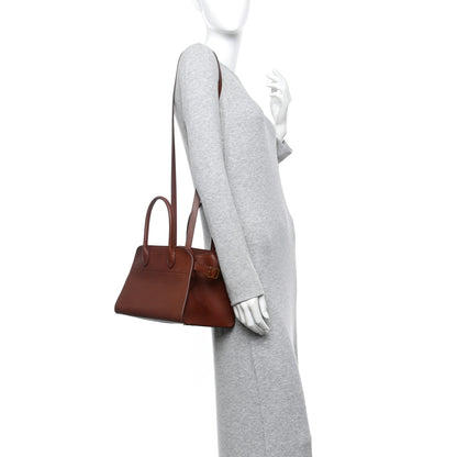 The Row Polished Saddle Calfskin Soft Margaux 10 Bag New Burgundy 2 of 10