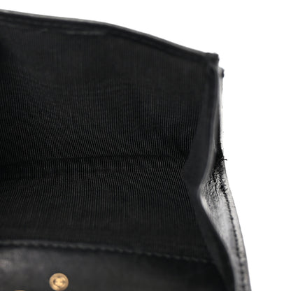 Chanel Satin Stitched Flap Card Case Black 5 of 8
