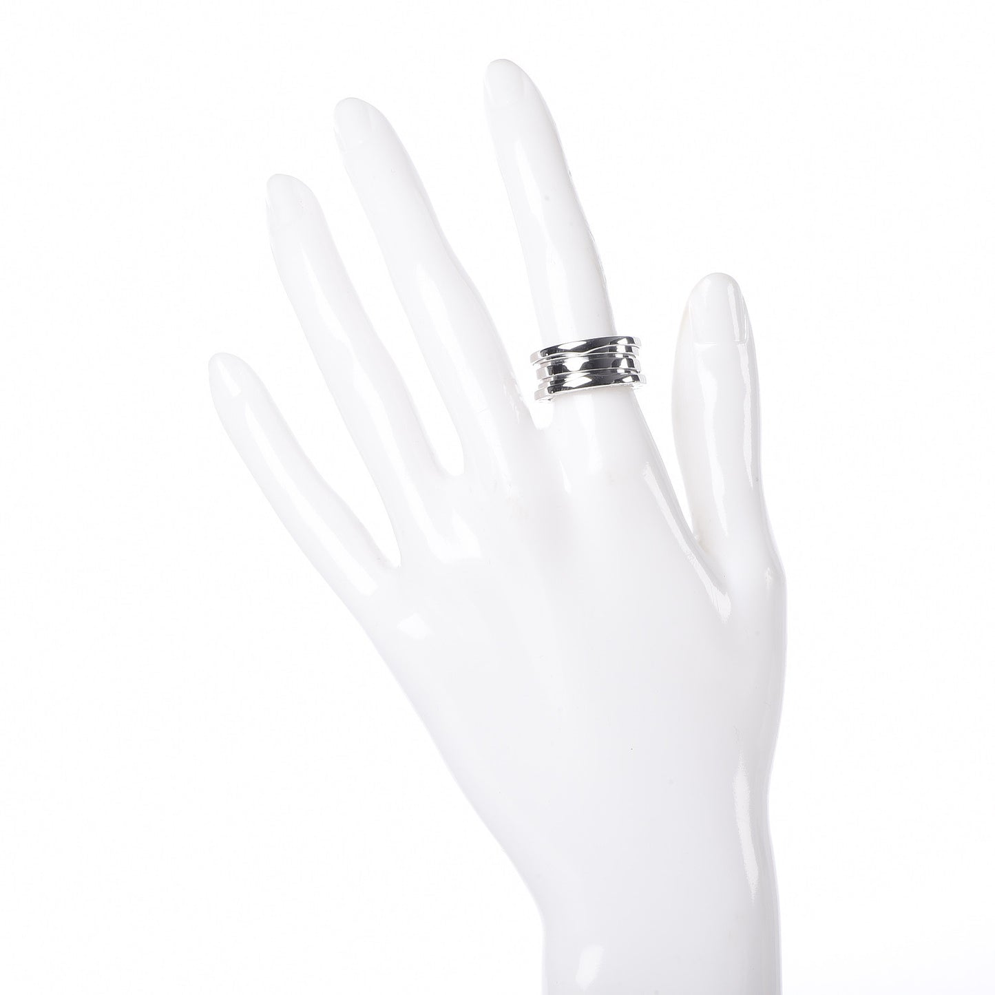 18K White Gold B.Zero1 Three-Band Ring 51 5.75