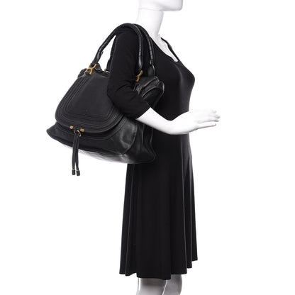 Chloe Calfskin Large Marcie Satchel Black 2 of 12
