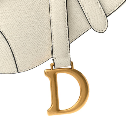 Christian Dior Grained Calfskin Mini Saddle Bag White 10 of 10