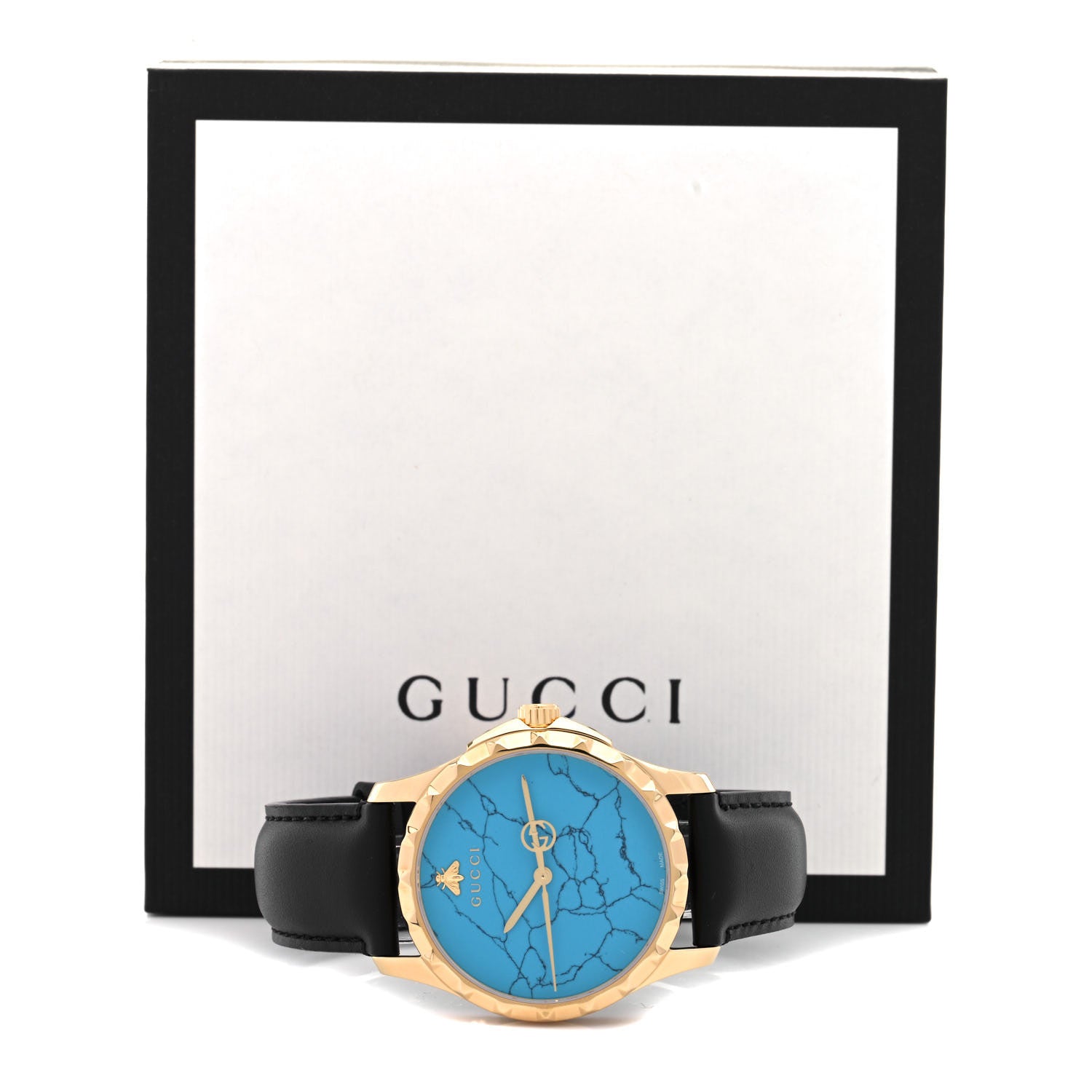 Gucci Stainless Steel Calfskin 38mm G-Timeless Quartz Watch Turquoise 5 of 5