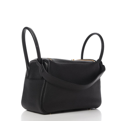 Hermes Taurillon Clemence Lindy 26 Black 3 of 11