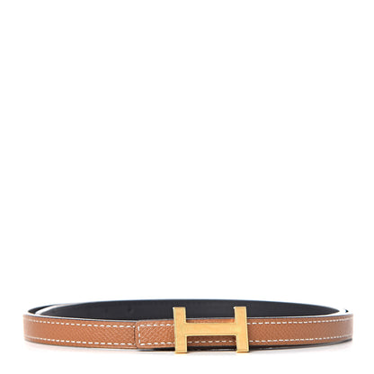 Hermes Swift Epsom 13mm Focus Belt 80 Black Gold 1 of 7