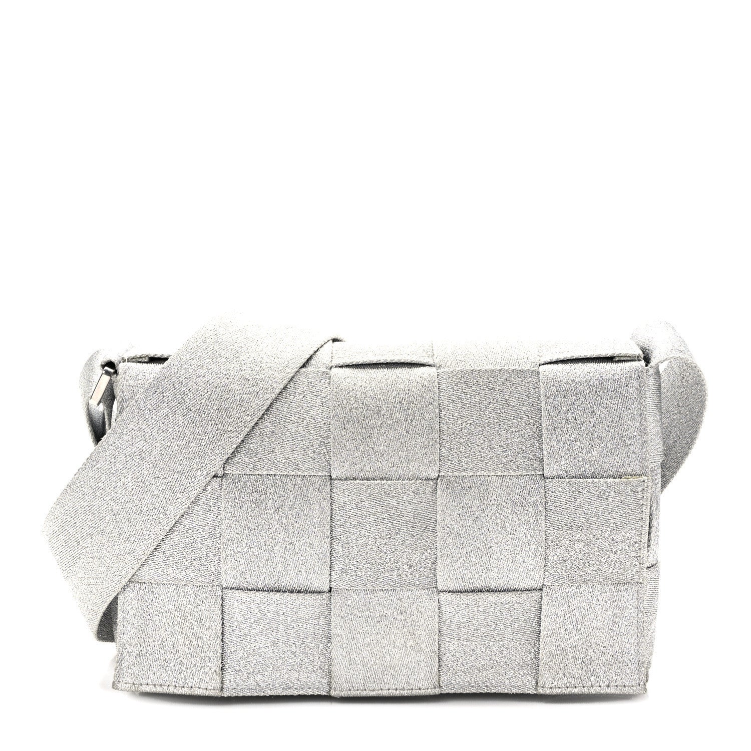 Bottega Veneta Webbing Maxi Intrecciato Cassette Bag Silver 1 of 10