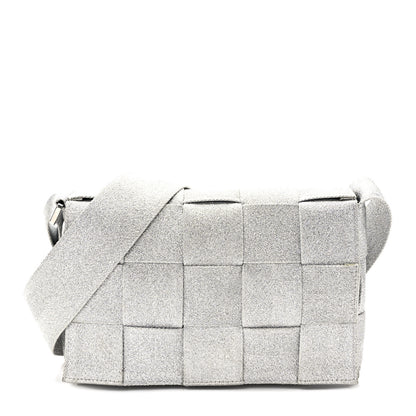 Bottega Veneta Webbing Maxi Intrecciato Cassette Bag Silver 1 of 10