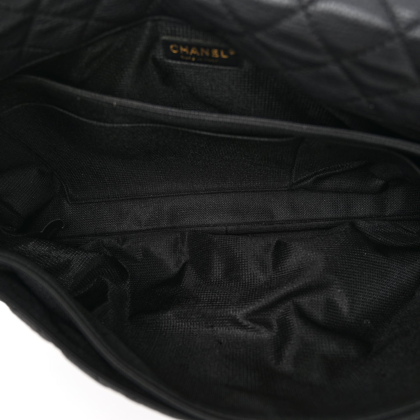 Calfskin Quilted XXL Travel Flap Bag Black