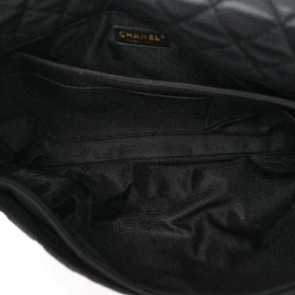 Chanel Calfskin Quilted XXL Travel Flap Bag Black 5 of 13
