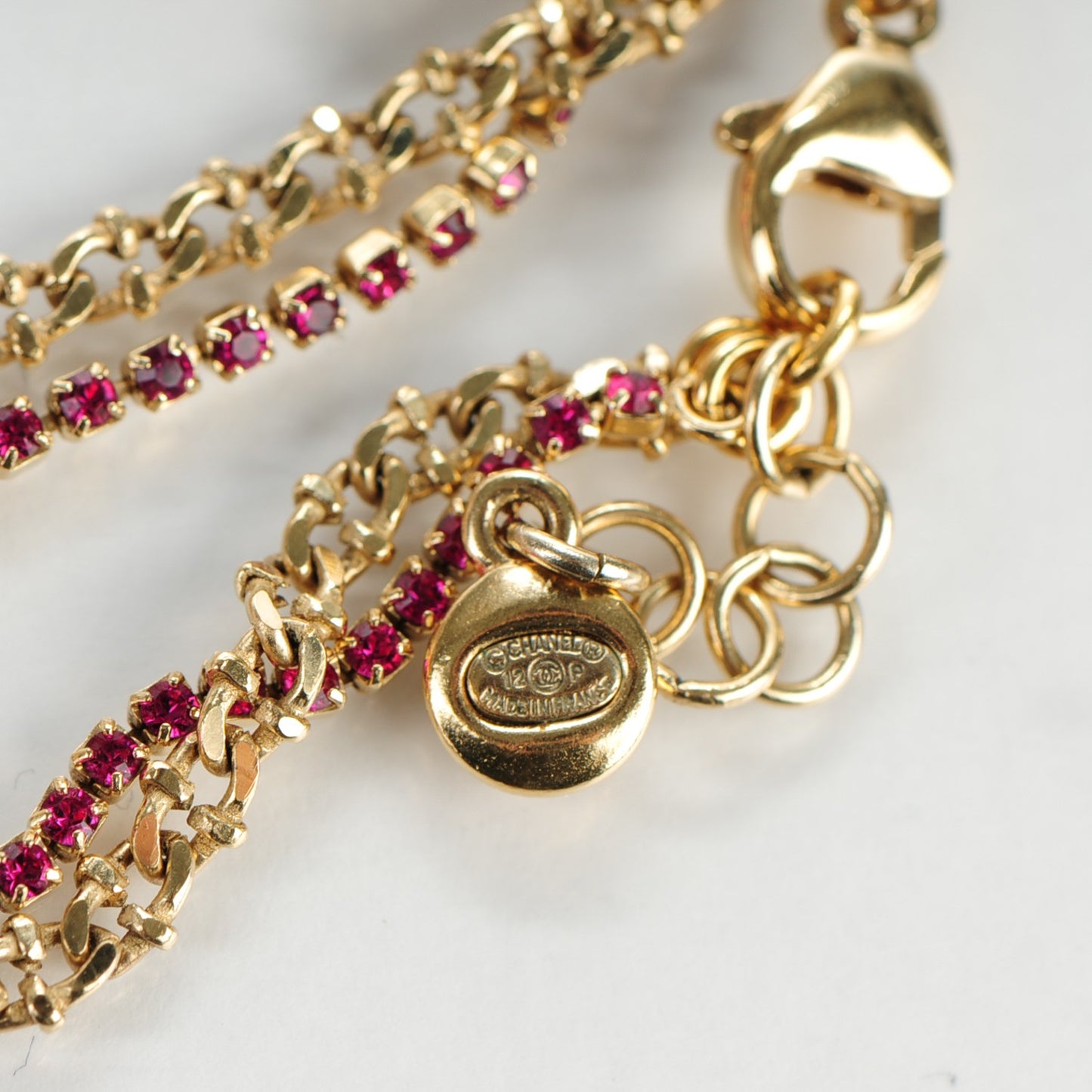 Crystal CC Chain Bracelet Gold
