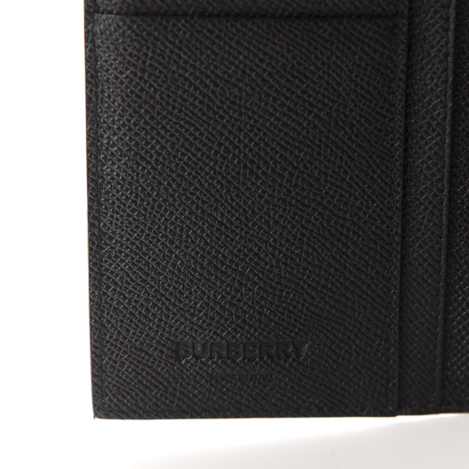 Burberry Grainy Calfskin Continental Flap Wallet Black 6 of 7