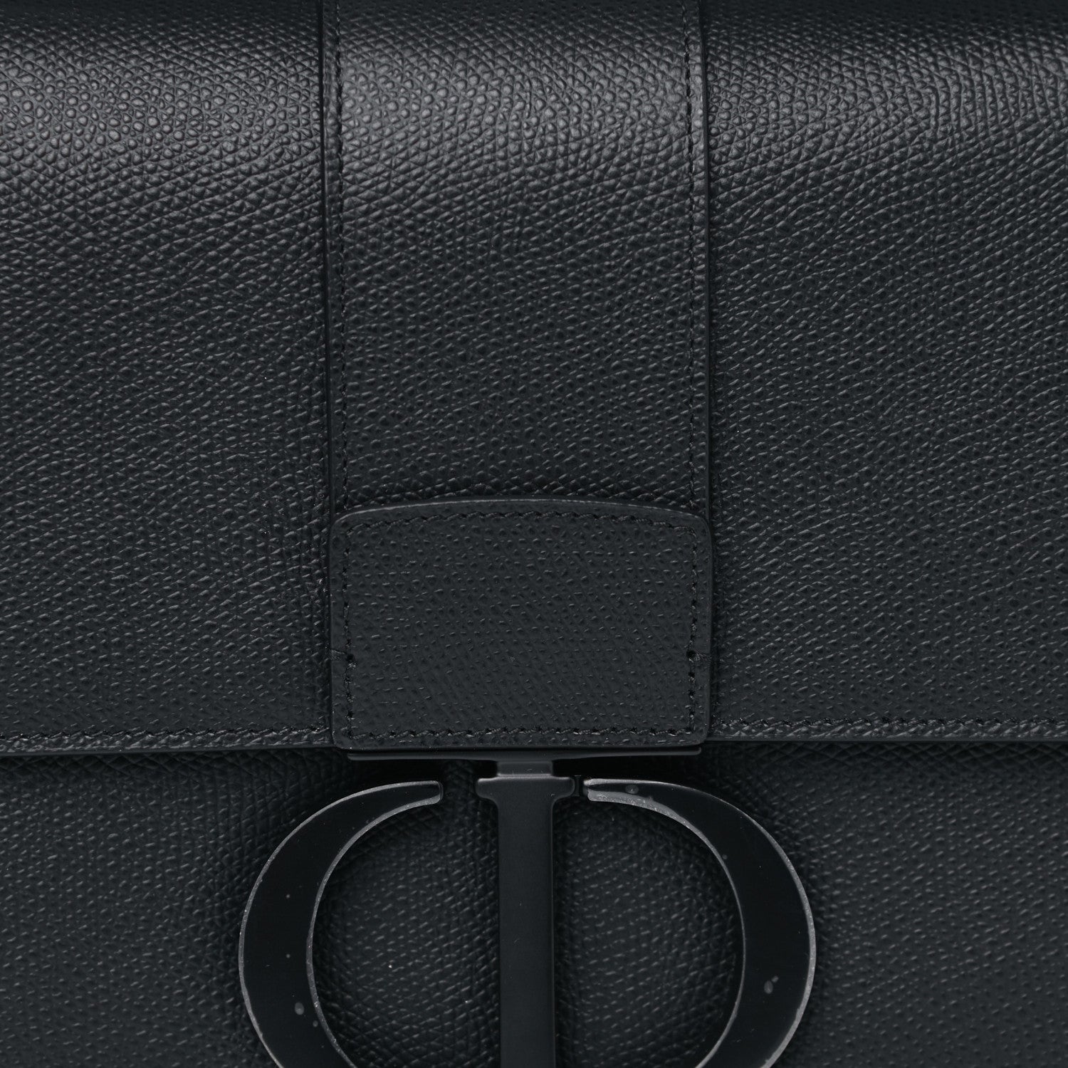 Christian Dior Ultra Matte Grained Calfskin 30 Montaigne Flap Bag Black 10 of 13