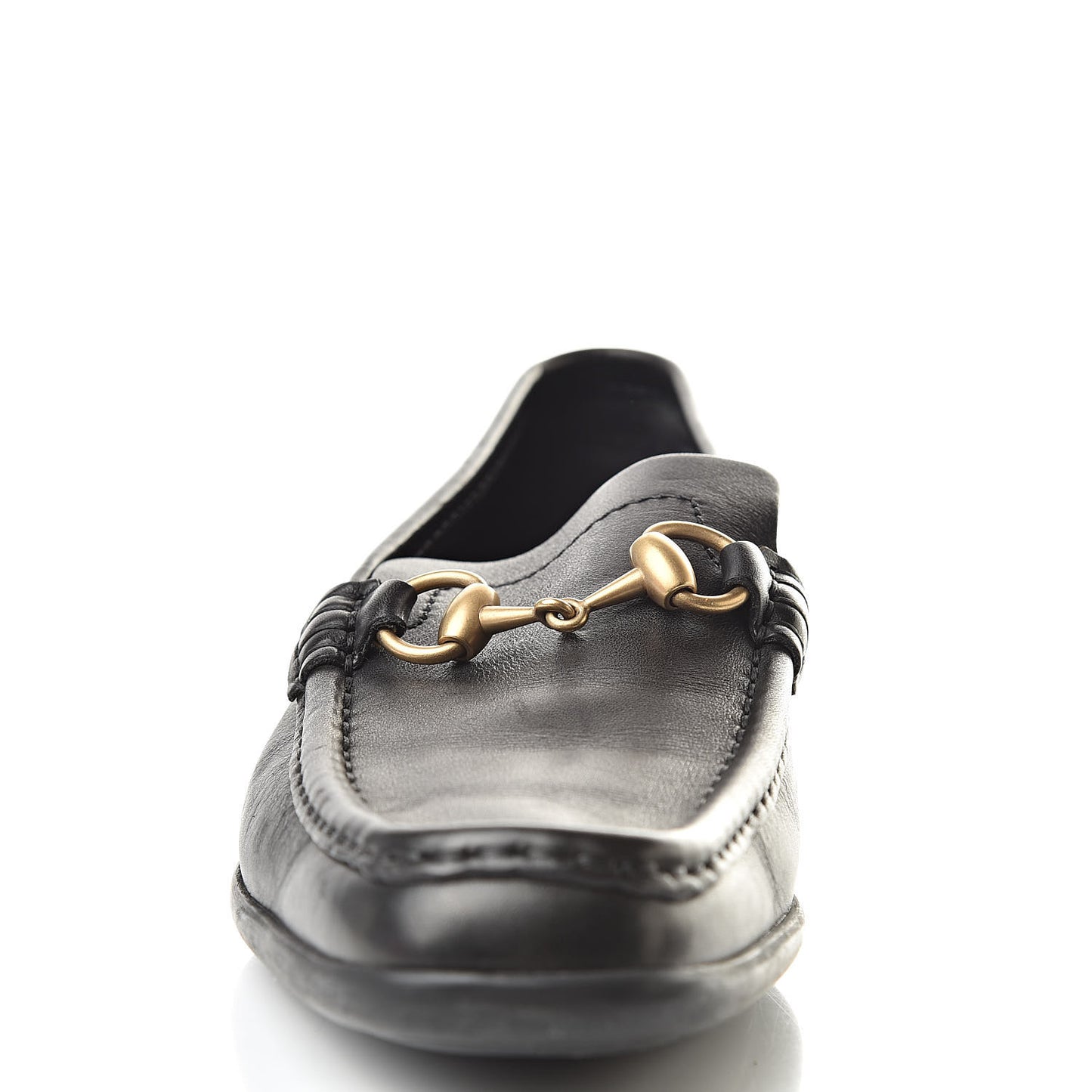 Calfskin Mens Horsebit Driver Loafers 8 Black