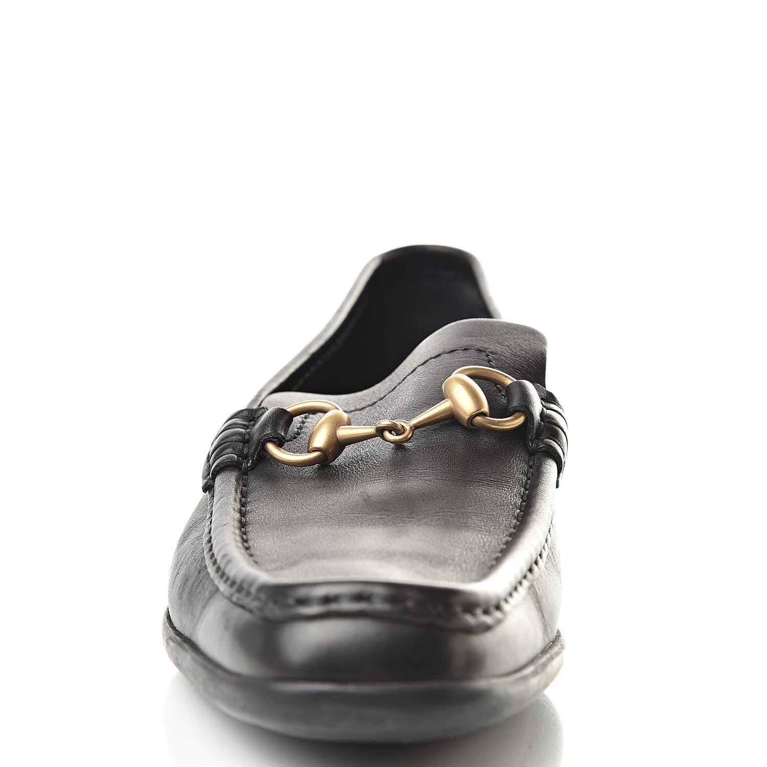 Gucci Calfskin Mens Horsebit Driver Loafers 8 Black 11 of 12