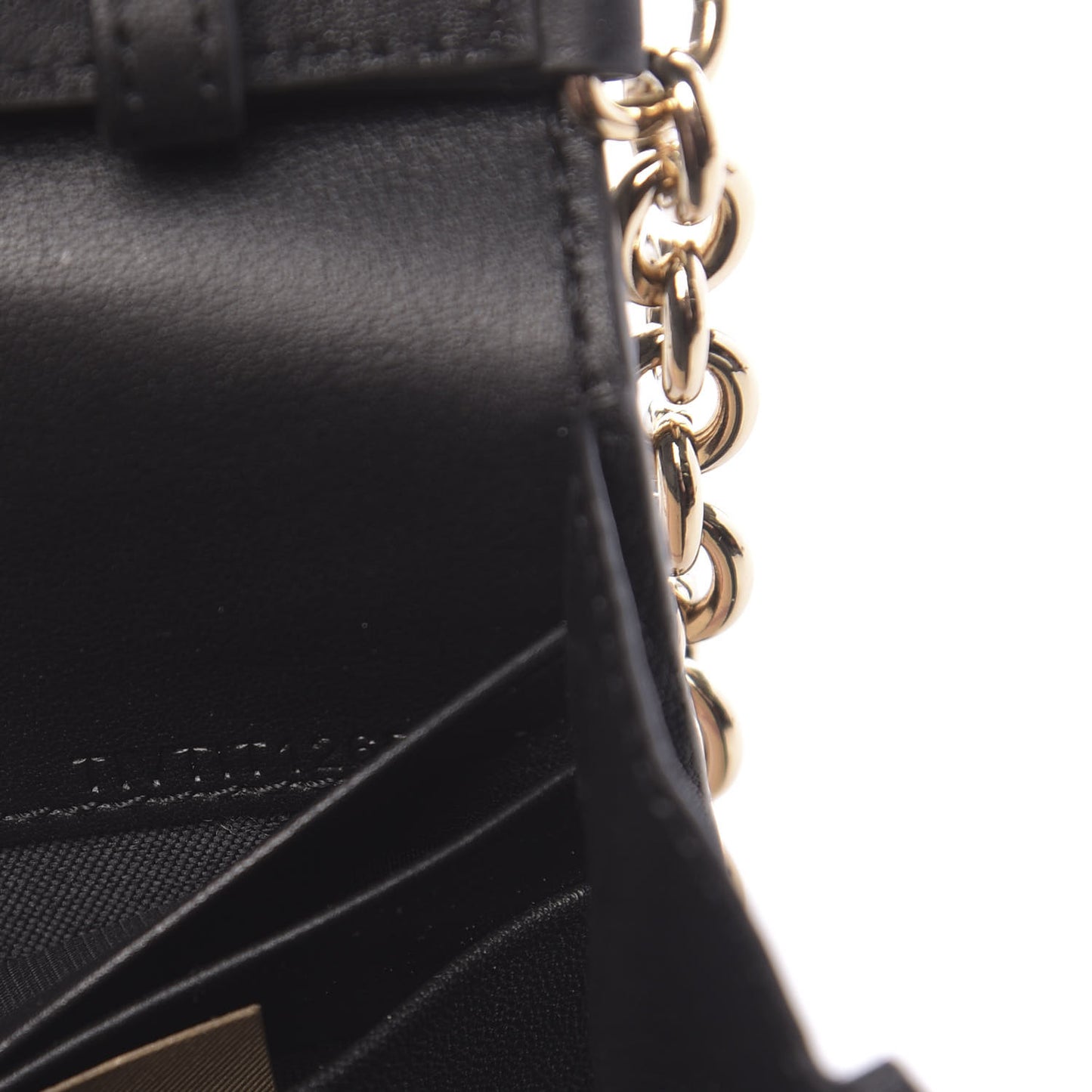 Calfskin House Check Henley Wallet On Chain Black
