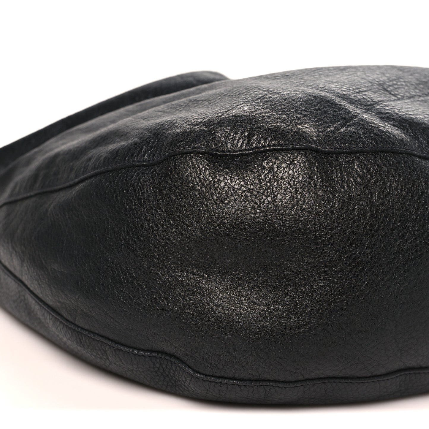 Soft Spongy Calfskin Large Daria Hobo Black