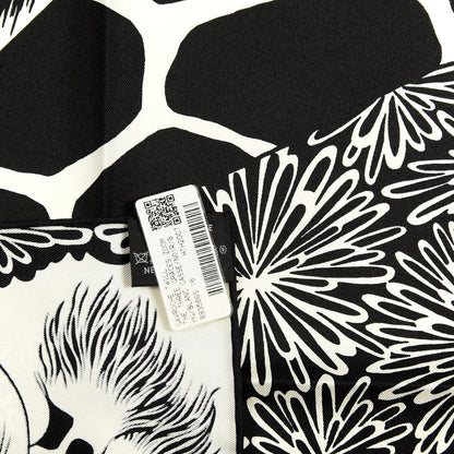 Hermes Silk The Three Graces Zoom Scarf 45 Blanc Casse Black 2 of 4