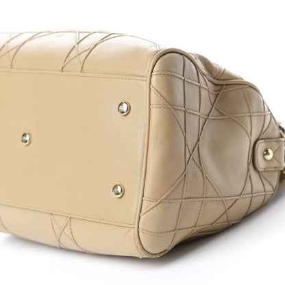 Christian Dior Lambskin Cannage Granville Polochon Beige 7 of 12