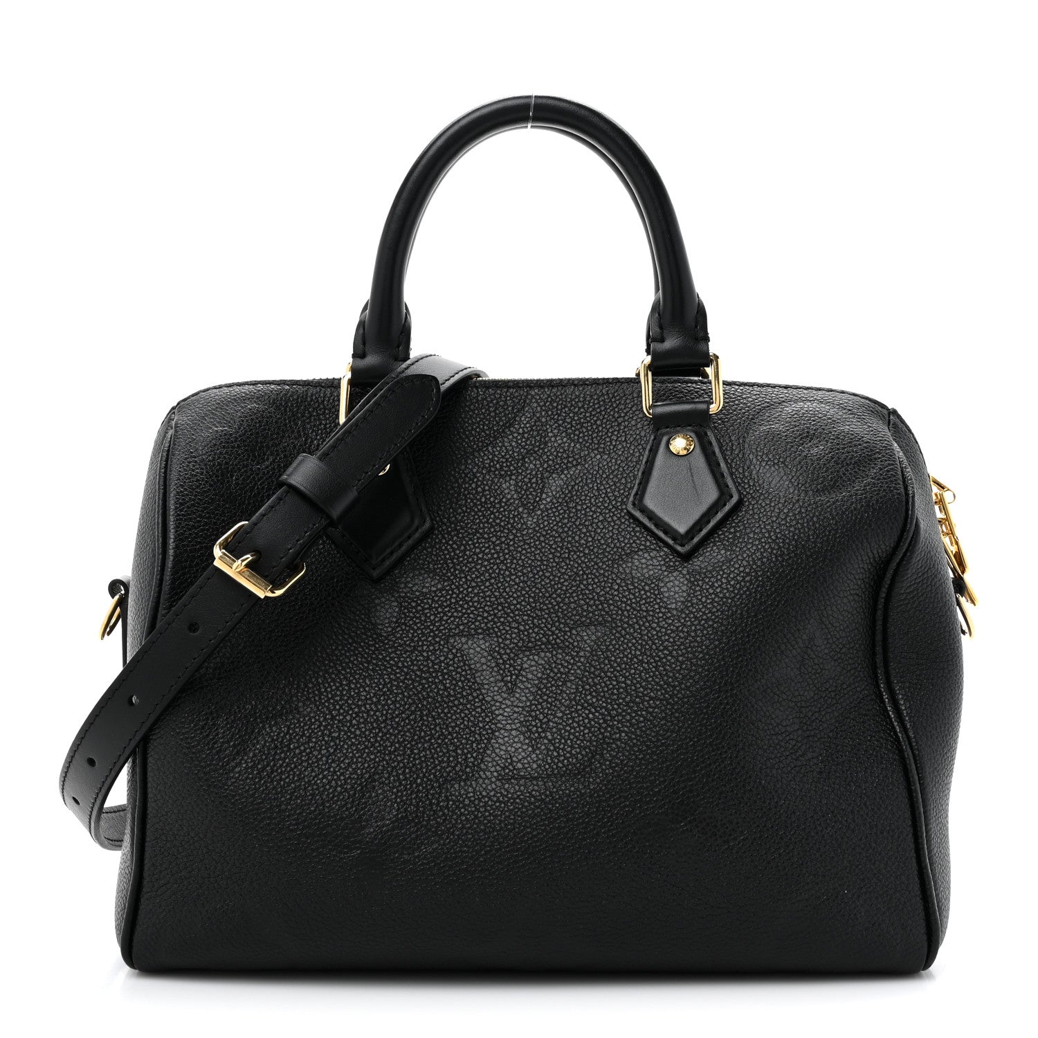 Louis Vuitton Empreinte Monogram Giant Speedy Bandouliere 25 Black 1 of 12