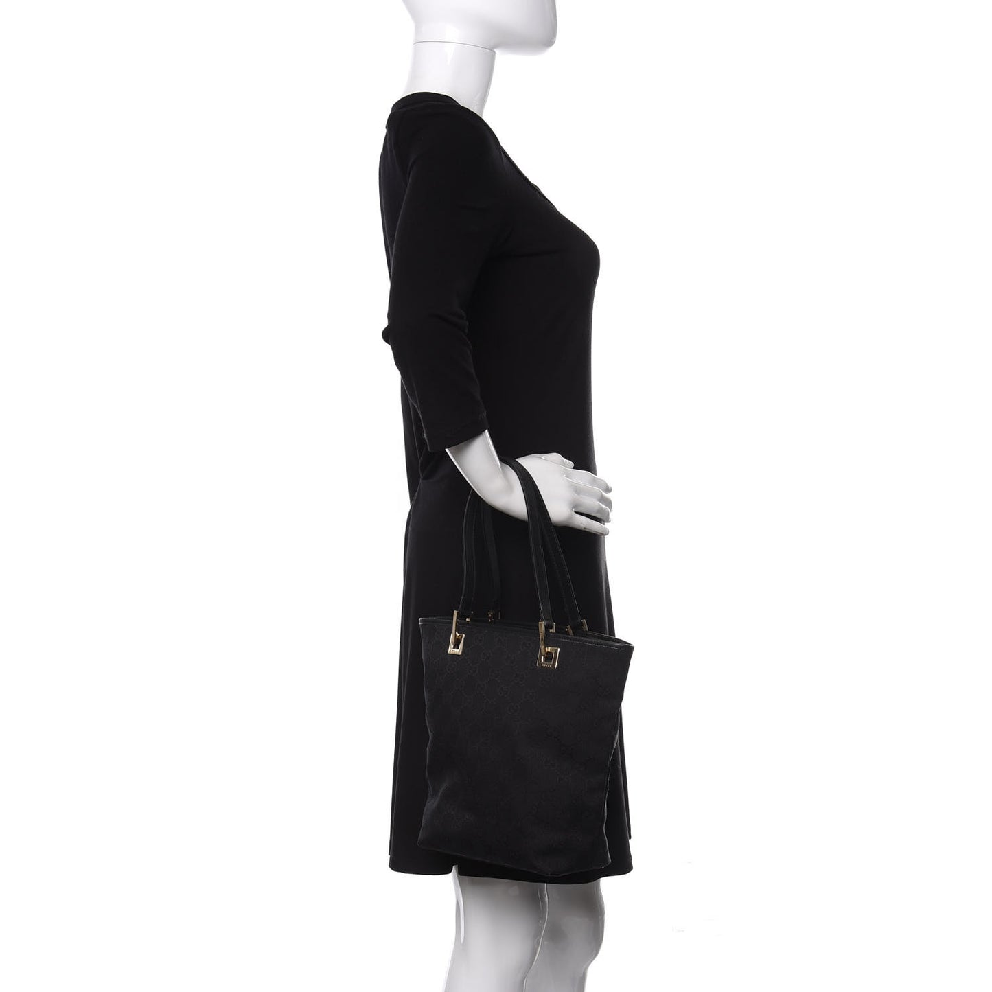 Monogram Small Bucket Tote Black