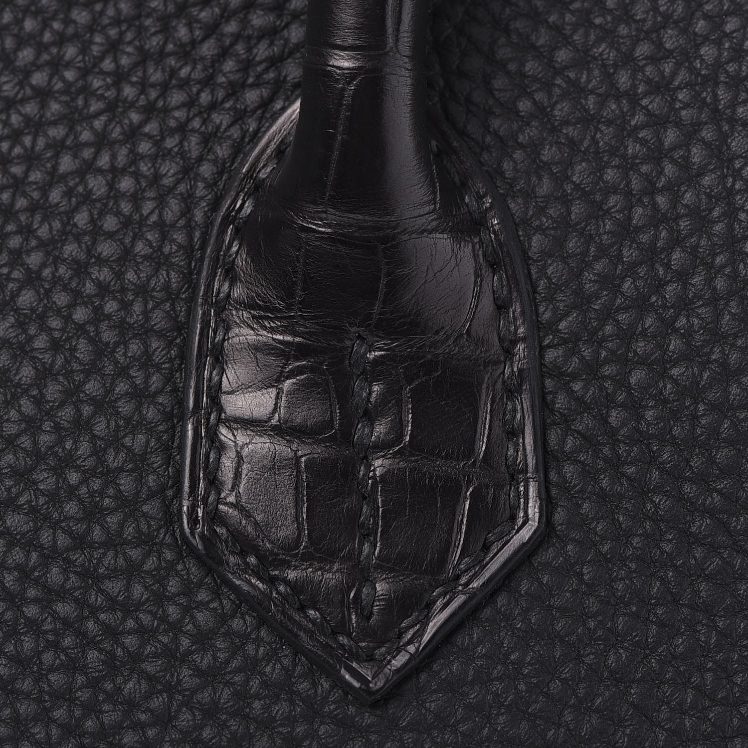Hermes Togo Matte Alligator Birkin Touch 30 Black 8 of 35