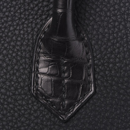 Hermes Togo Matte Alligator Birkin Touch 30 Black 8 of 35