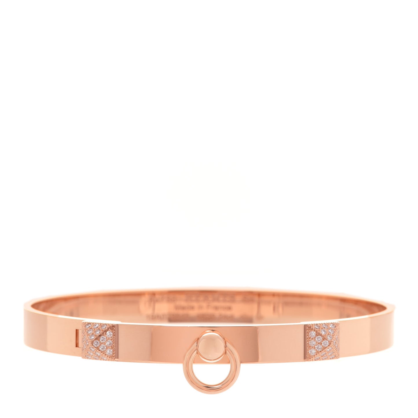18K Rose Gold Diamond PM Collier De Chien Bracelet SH