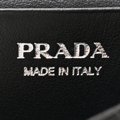 Prada Satin Crystal Metal Triangle Logo Card Holder With Strap Cristal 6 of 11