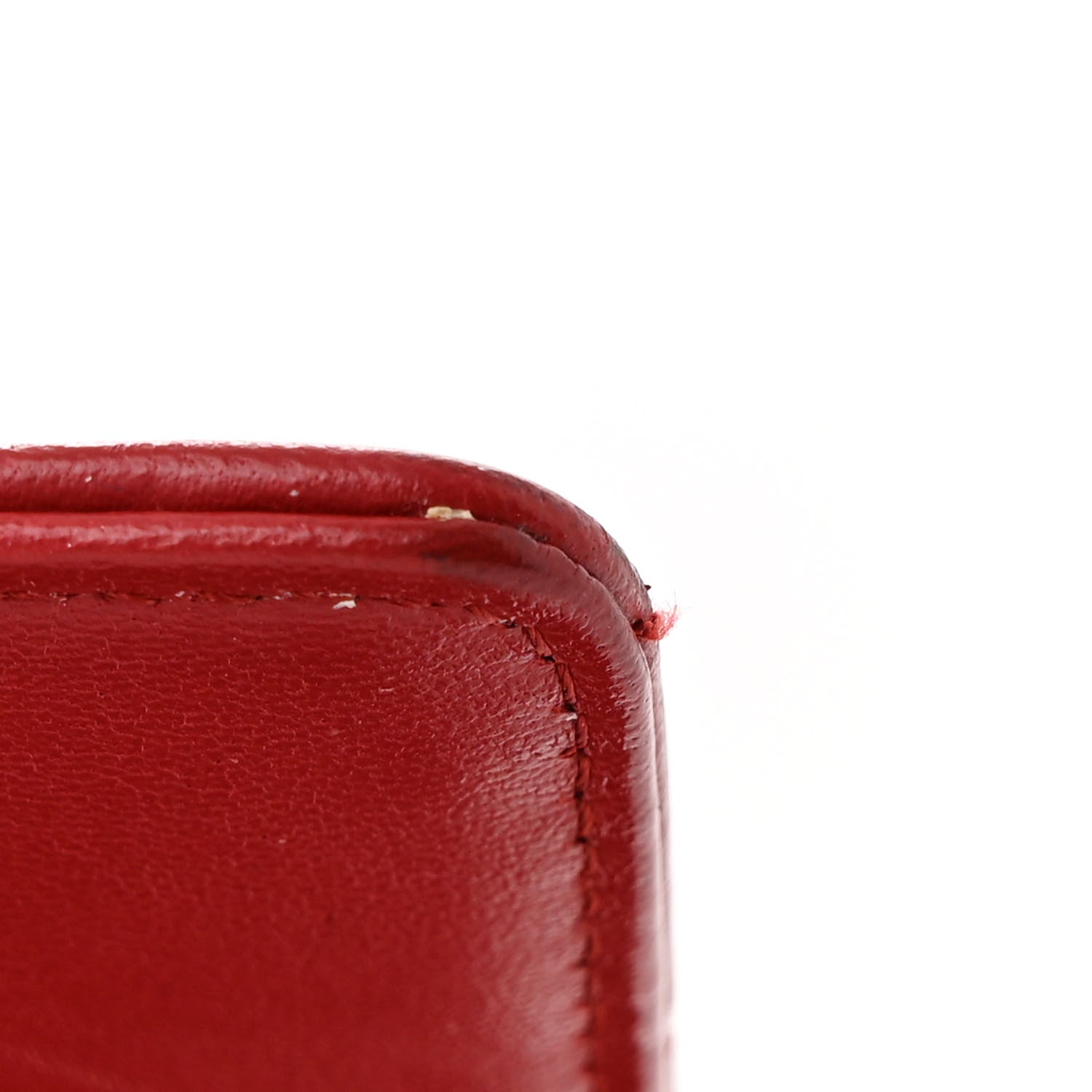 Chanel Lambskin Quilted Wallet On Chain WOC Red 15 of 15