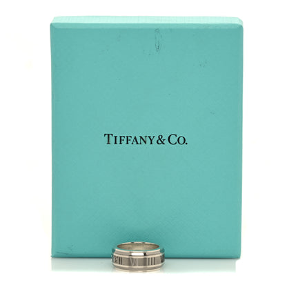Tiffany Sterling Silver Titanium Atlas Band Ring 53 6.25 6 of 6