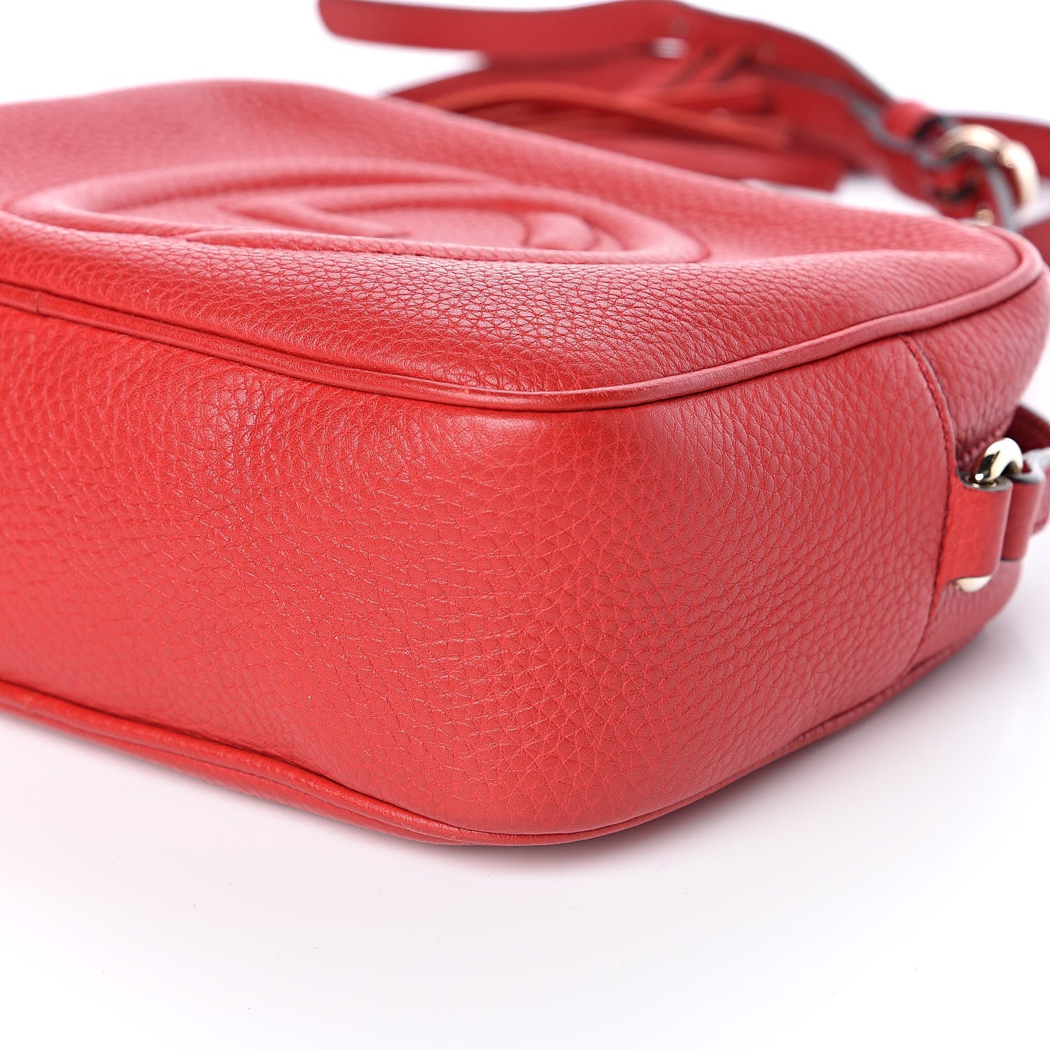 Gucci Pebbled Calfskin Small Soho Disco Bag Tabasco Red 9 of 11