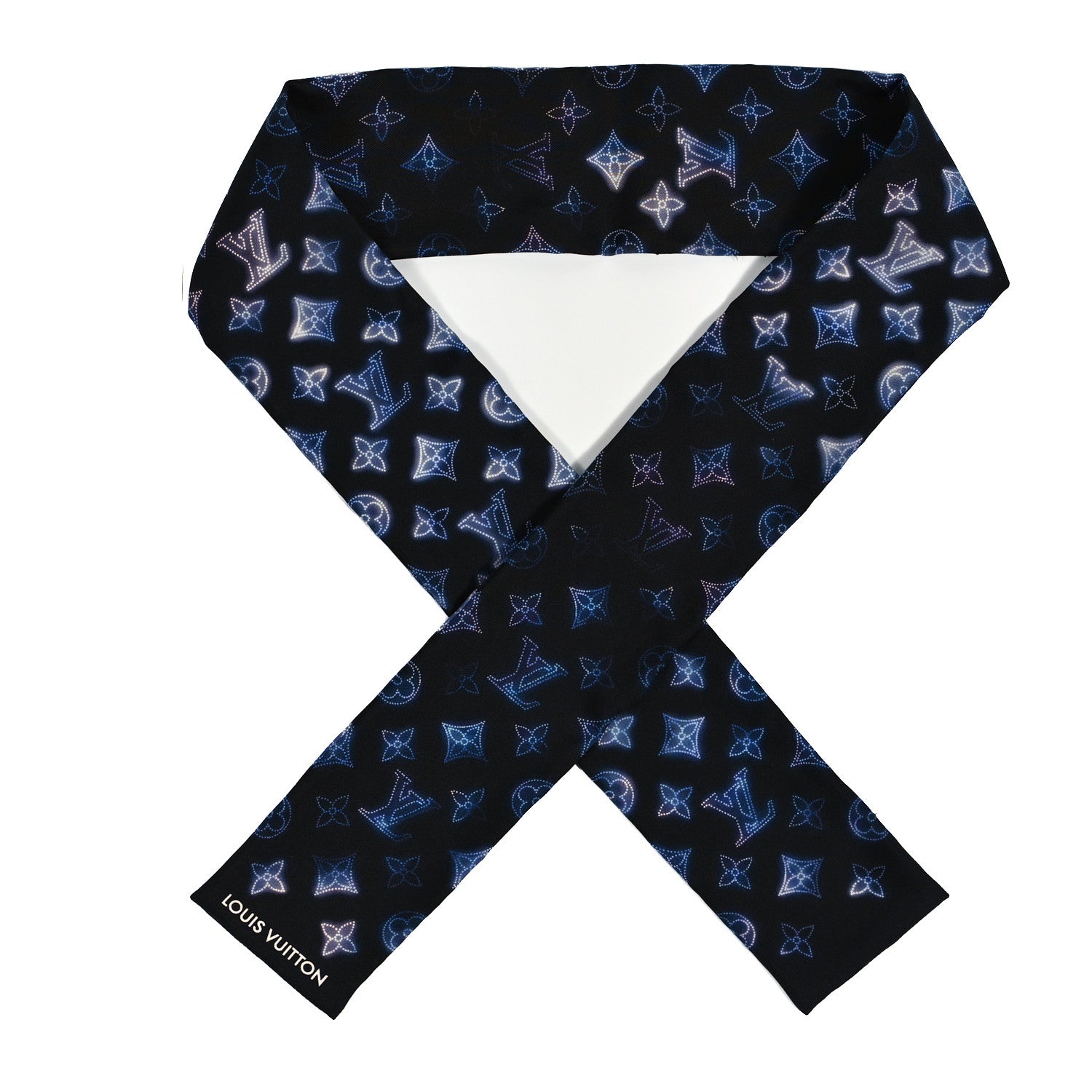 Louis Vuitton Silk Monogram Flight Mode Bandeau Blue 1 of 3