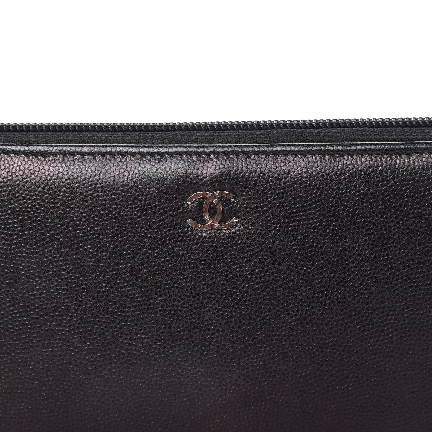 Caviar Large Sevruga Zip Around Organizer Wallet Black