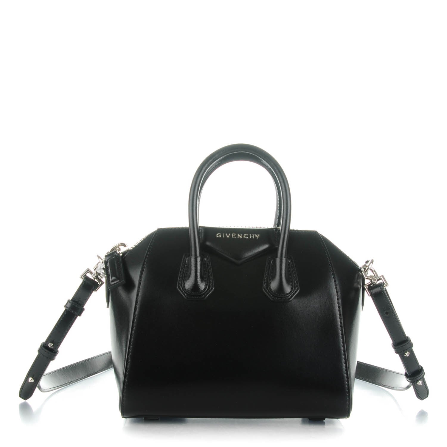 Givenchy Shiny Lord Calfskin Mini Antigona Black 1 of 7