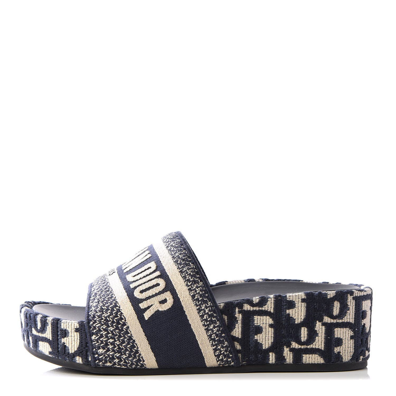 Christian Dior Dway ヒールスライド 35 DIOR | Dway ヒールスライド ラフィア & エンブロイダリー コットン