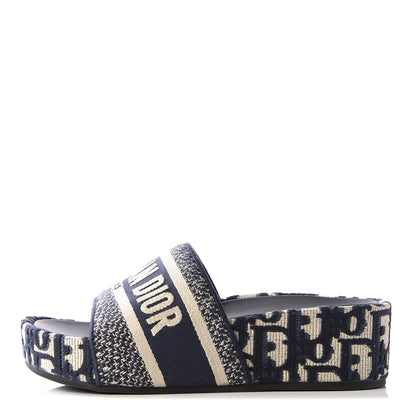 Christian Dior Oblique D-Way Platform Sandal 35 Deep Blue 1 of 9