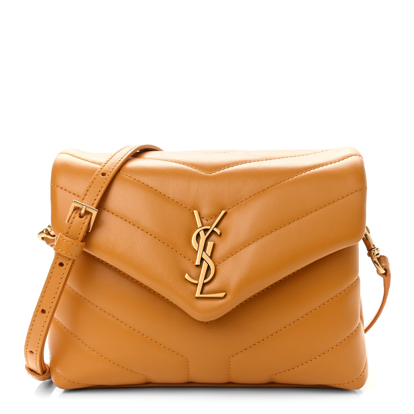 Calfskin Y Quilted Monogram Toy Loulou Crossbody Bag Cheddar