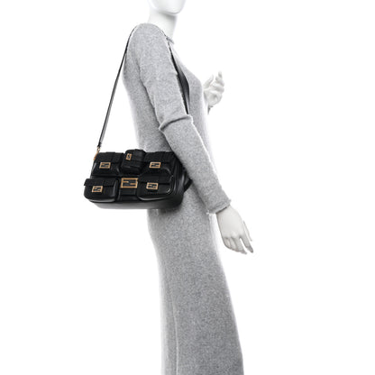 Fendi Shiny Nappa Multipocket Baguette Black 2 of 9