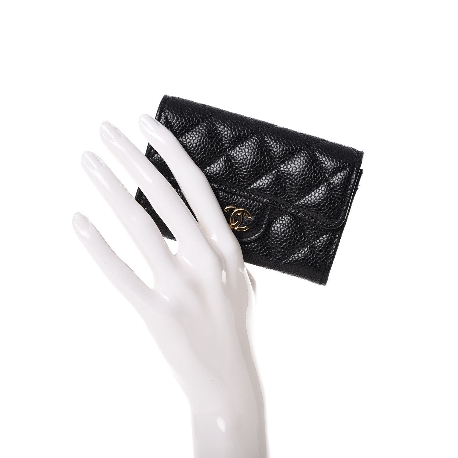 Chanel Caviar Quilted Flap Card Holder Black 2 of 9