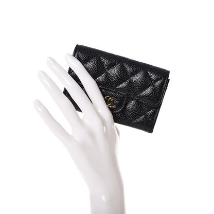 Chanel Caviar Quilted Flap Card Holder Black 2 of 9