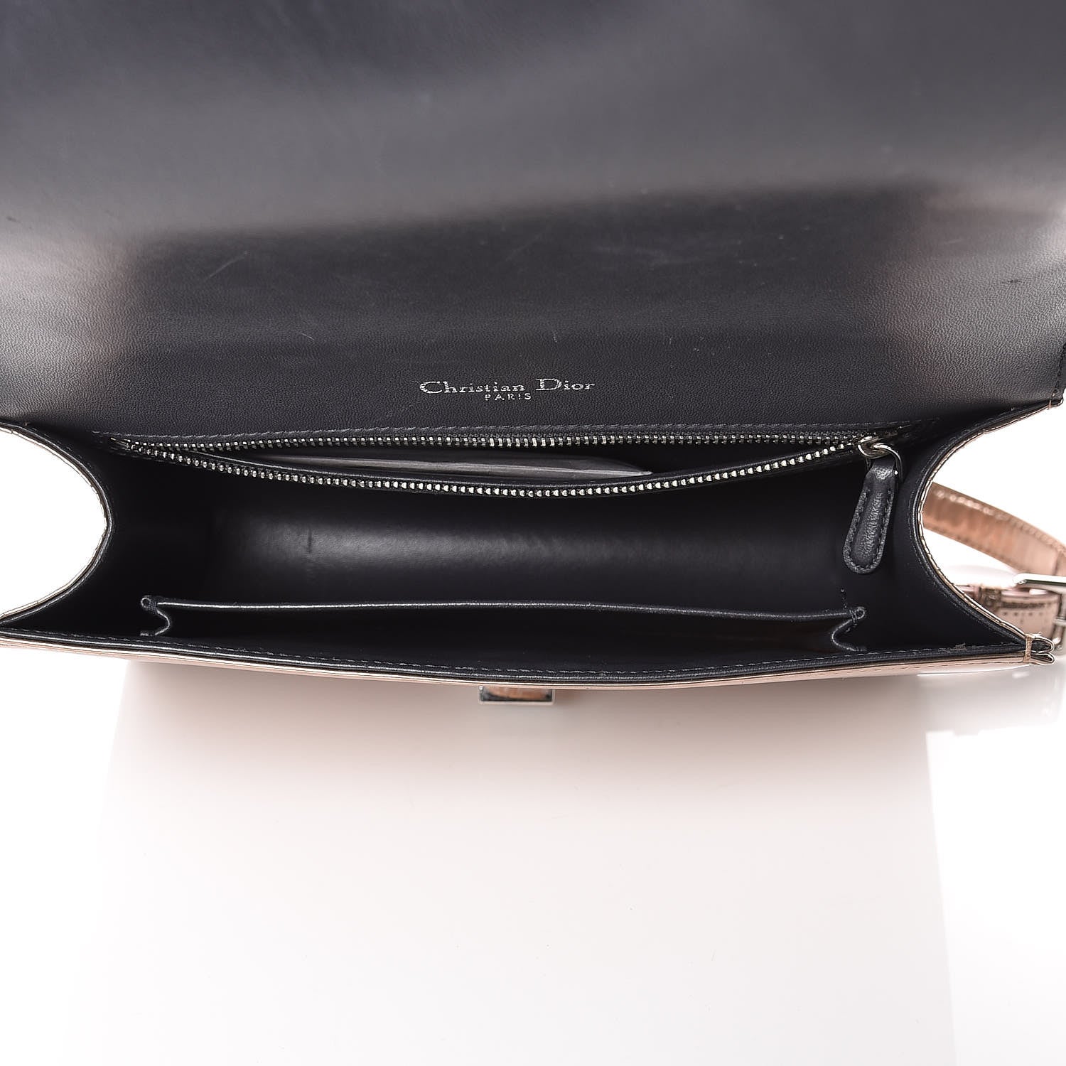 Christian Dior Metallic Patent Micro-Cannage Medium Diorama Flap Bag Hyper Pink 5 of 18