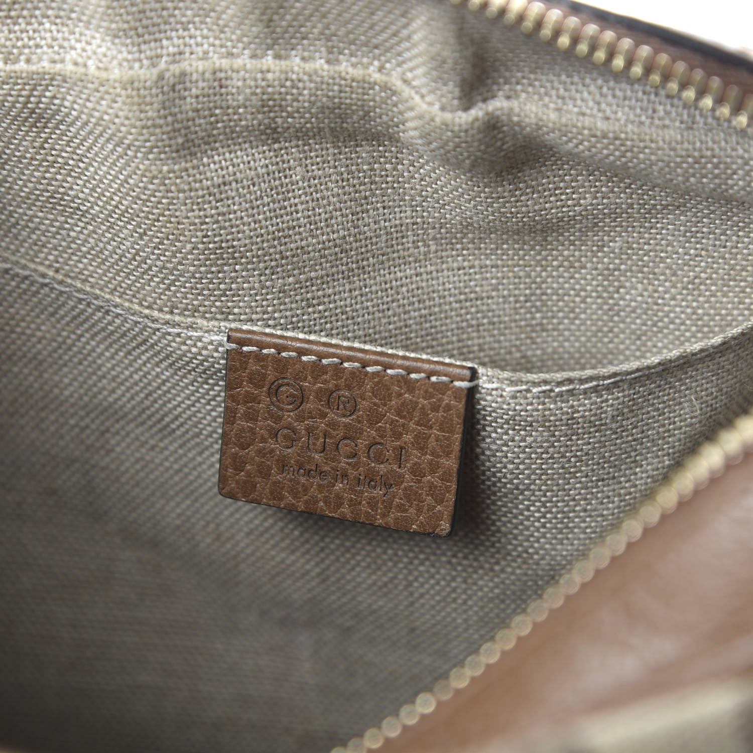 Gucci Monogram Mini Bree Messenger Bag Beige Tabacco 8 of 10