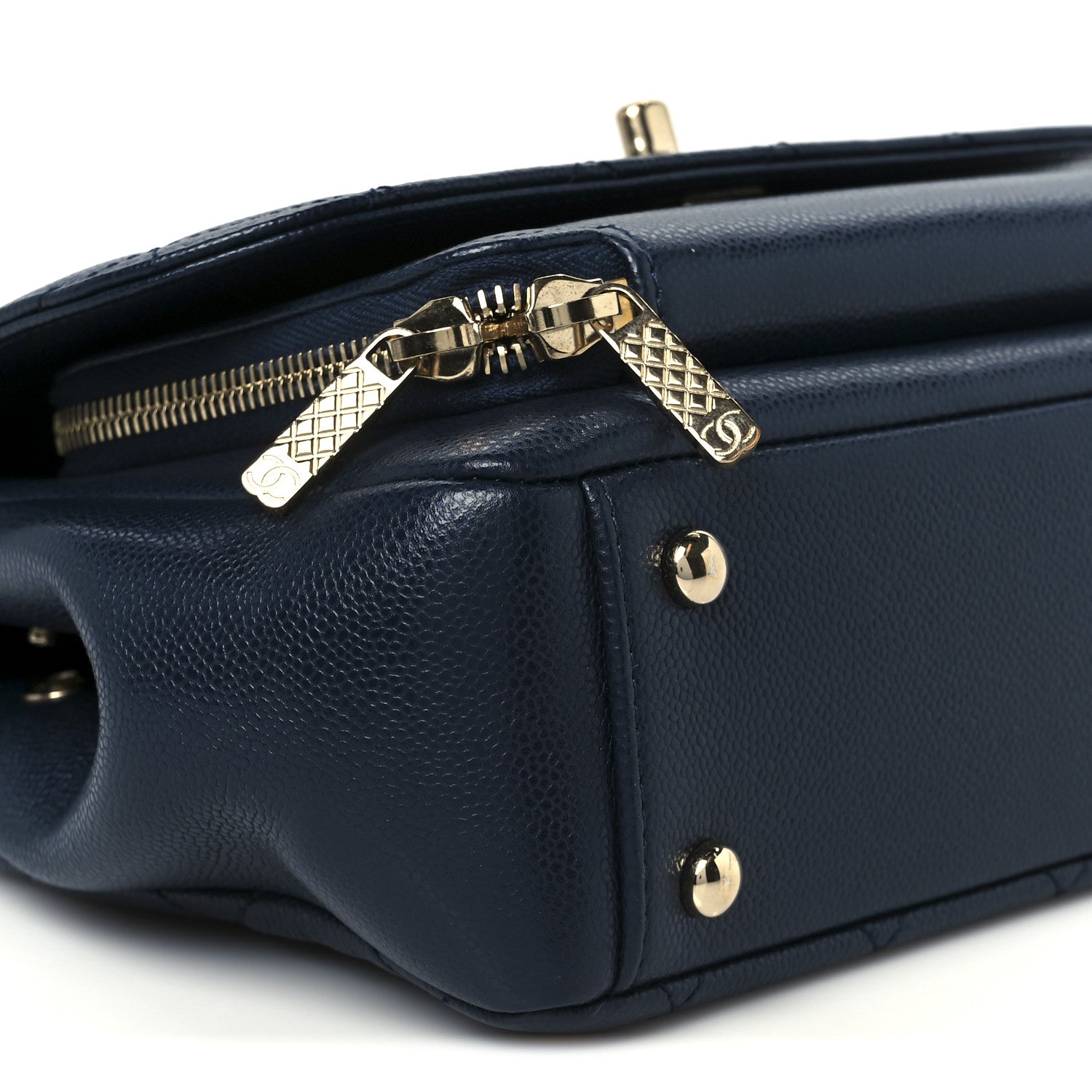 Chanel Caviar Quilted Medium Business Affinity Flap Navy 9 of 10