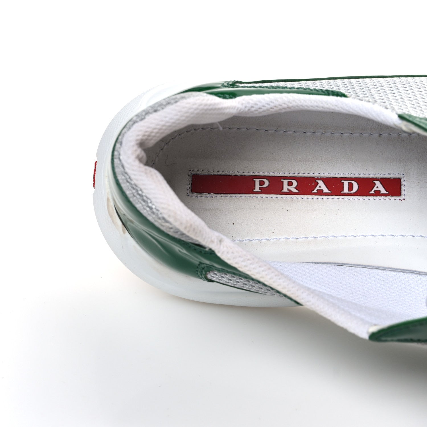 Prada Patent America's Cup Patchwork Sneakers 39.5 Green 9 of 9