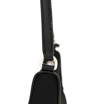 Prada Tessuto Nylon Saffiano Mini Re-Edition 2005 Bag Black 13 of 13
