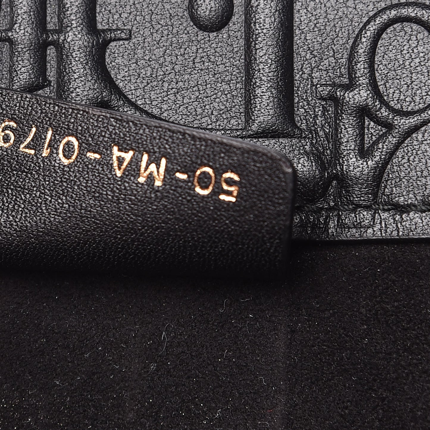 Oblique Calfskin Embossed Book Tote Black