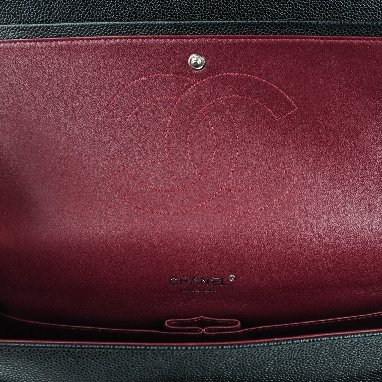 Caviar Quilted Maxi Double Flap Black