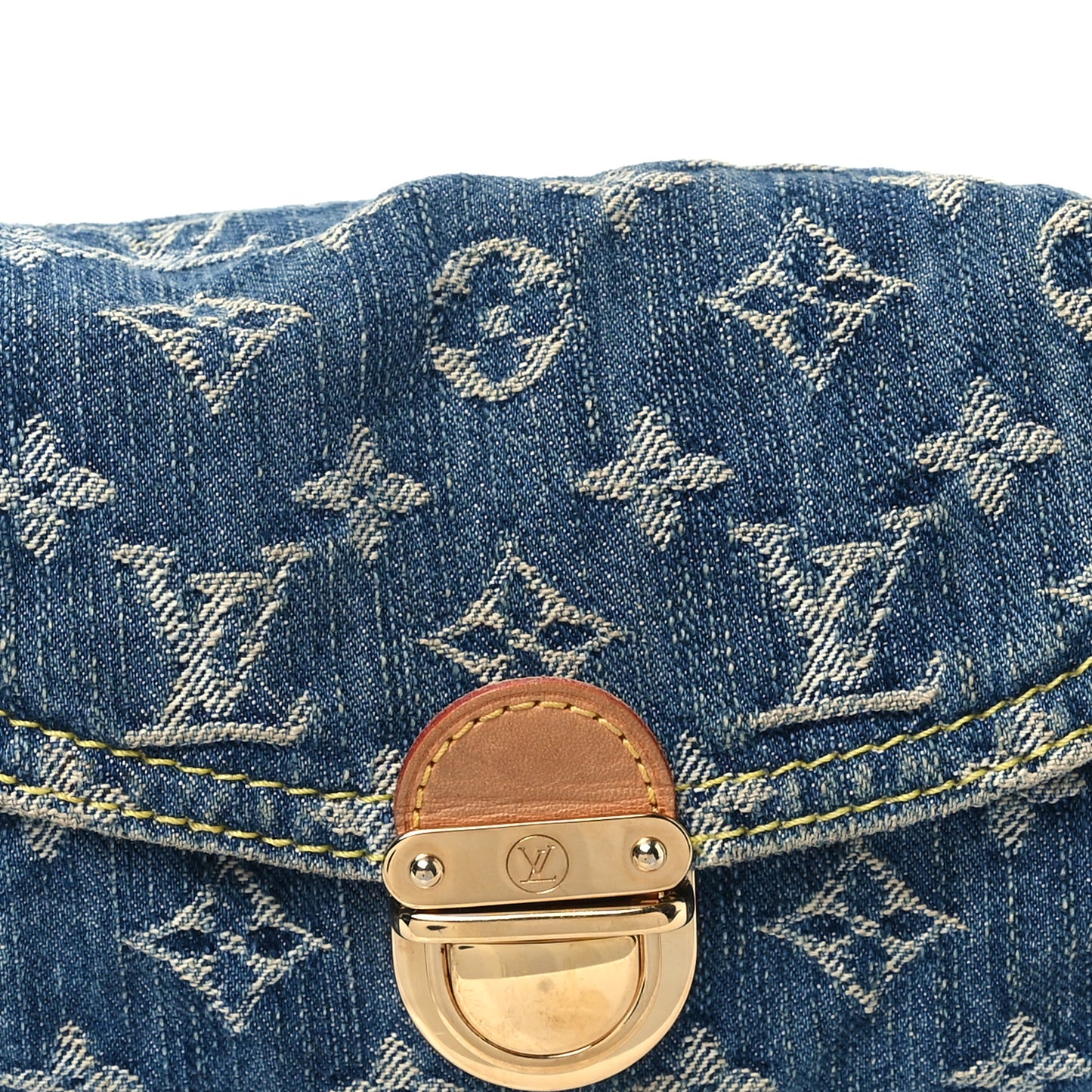 Monogram Denim Mini Pleaty Blue